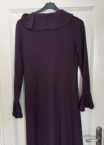 Uzun Kollu Mor Uzun Hırka - Görsel 4