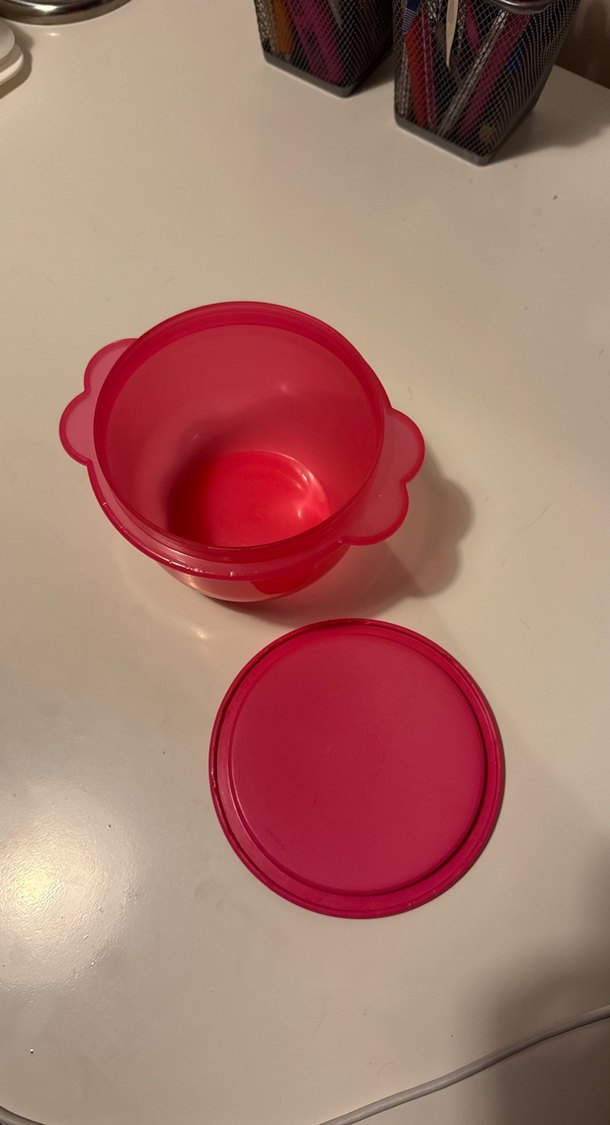 Pembe Tupperware Saklama Kabı - Görsel 4