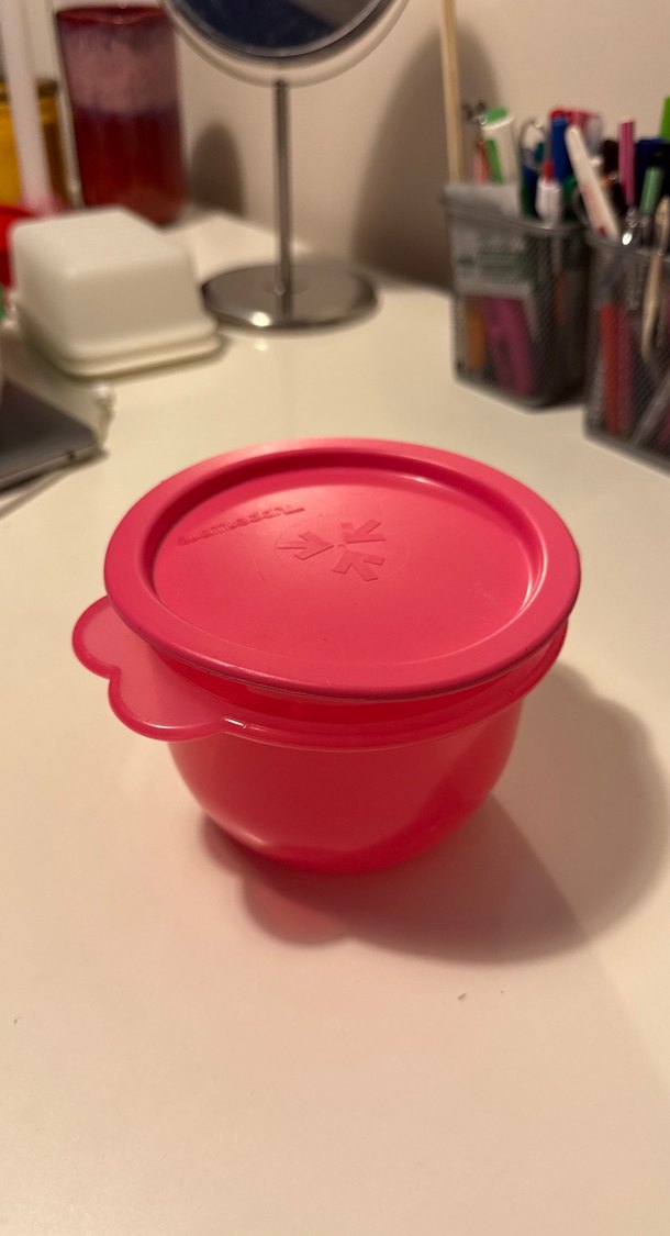 Pembe Tupperware Saklama Kabı - Görsel 2