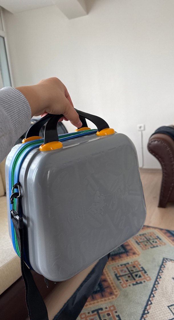 Gri Baskılı caps polo çanta - Görsel 3