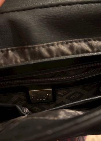 Siyah Deri Tokalı Kadın Çanta inci - Görsel 6