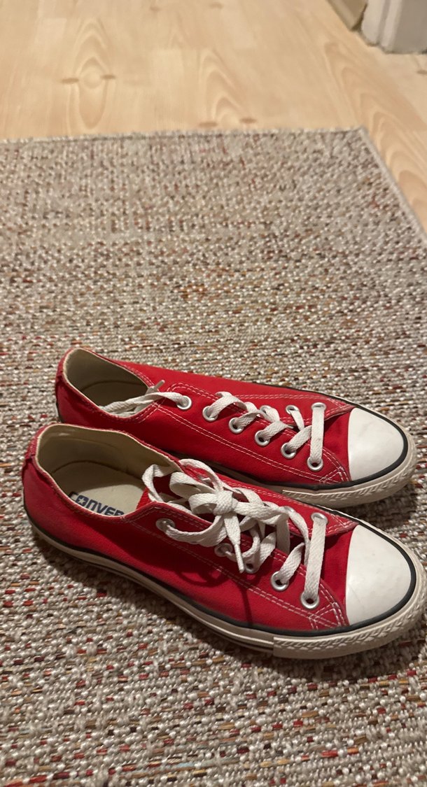 Kırmızı Minimalist Kadın Spor Ayakkabı converse - Görsel 3