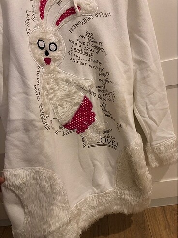 Kapşonlu çok tatlı sweatshirt - Görsel 8