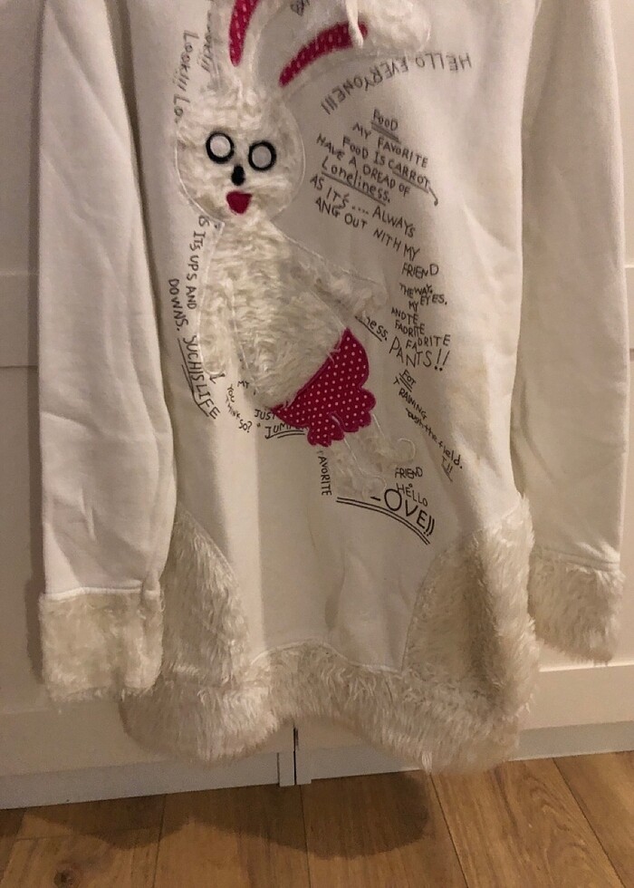 Kapşonlu çok tatlı sweatshirt - Görsel 3