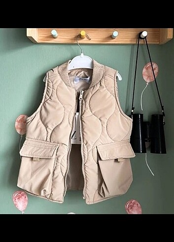 24-36 Ay Beden camel Renk Kapitone yelek