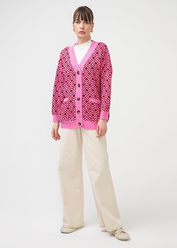 Touche Prive Pembe Hırka - Görsel 3