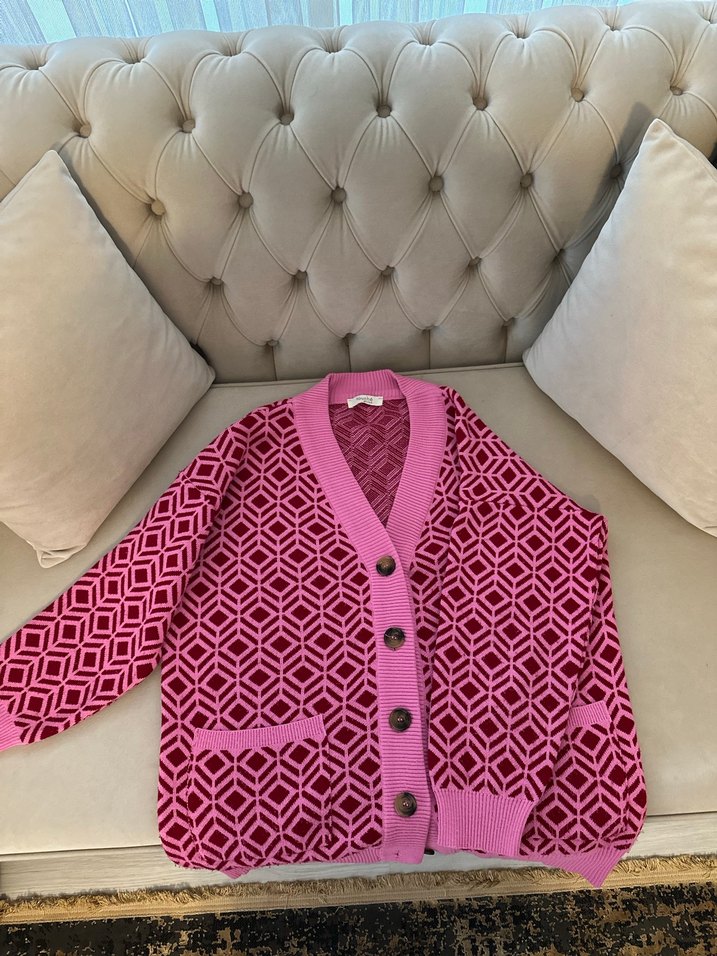 Touche Prive Pembe Hırka - Görsel 5