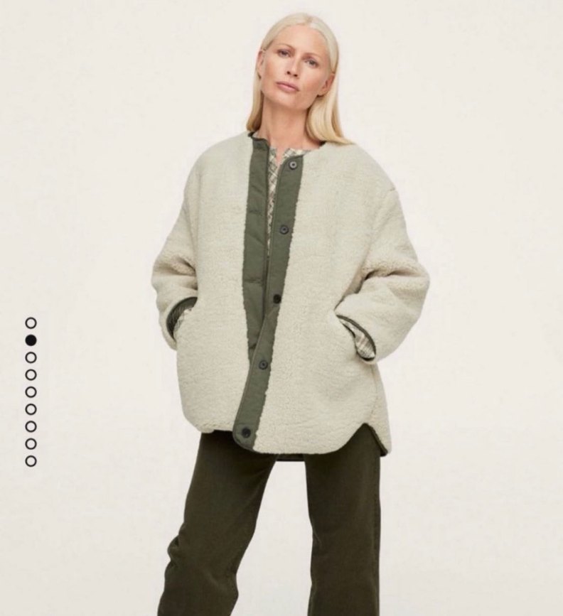 Mango Çift Taraflı Peluş Mont - Görsel 2