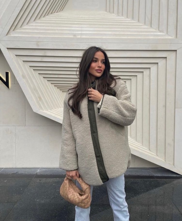 Mango Çift Taraflı Peluş Mont - Görsel 4