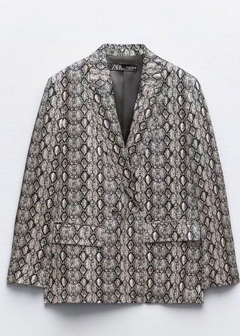 Yılan Desenli Kadın Blazer Ceket - Görsel 2