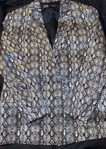 Yılan Desenli Kadın Blazer Ceket - Görsel 4