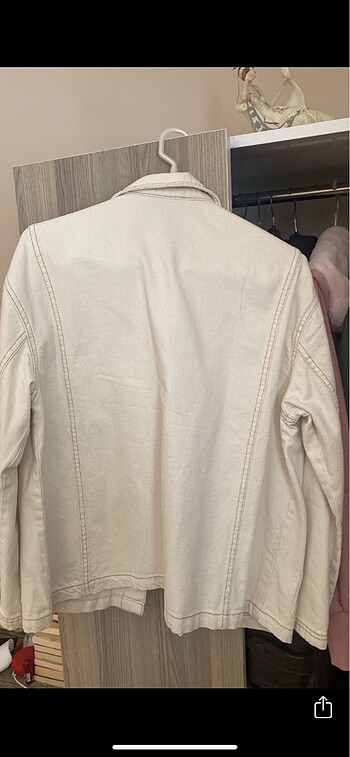 Pull and Bear Pull & Bear Taş Rengi Denim Ceket