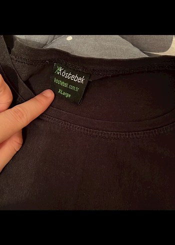 Siyah Yeşil Baskılı Gevşek Kesim Hamile Tişörtü - Görsel 2