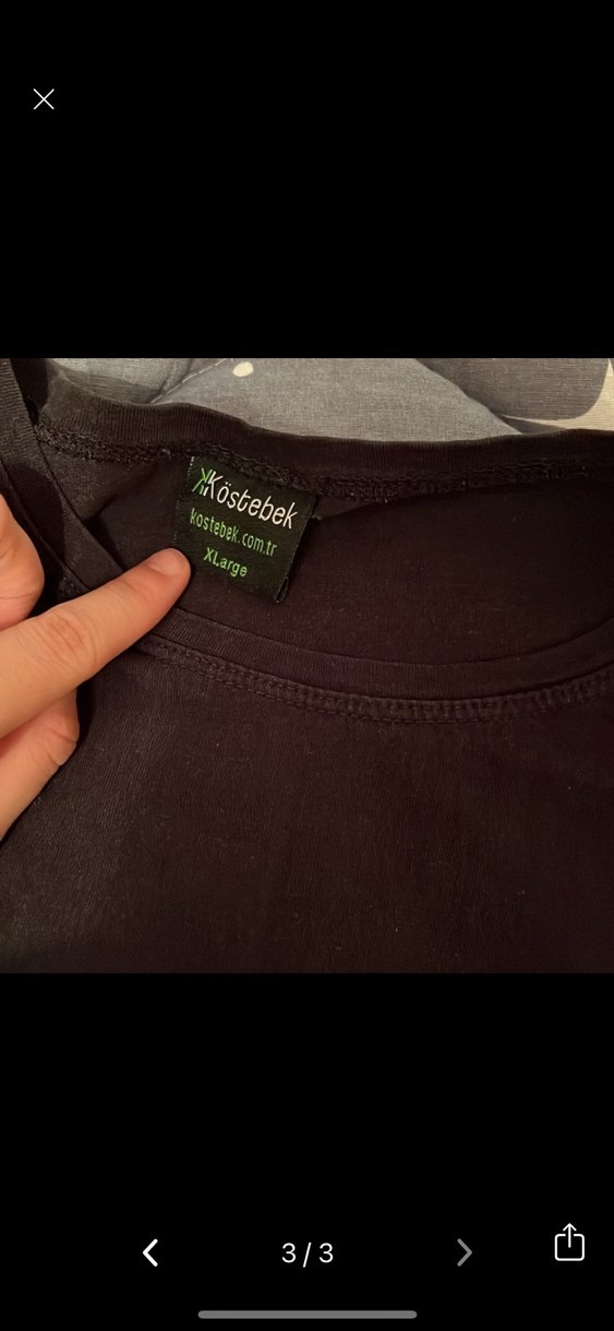 Siyah Yeşil Baskılı Gevşek Kesim Hamile Tişörtü - Görsel 2