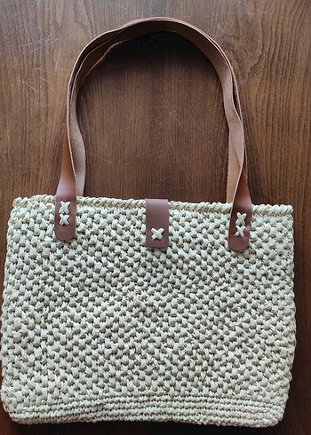 Örgü hasır çanta vintage - Görsel 2