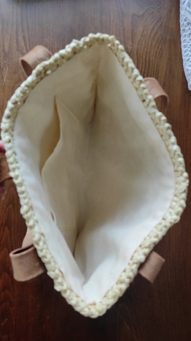 Örgü hasır çanta vintage - Görsel 3