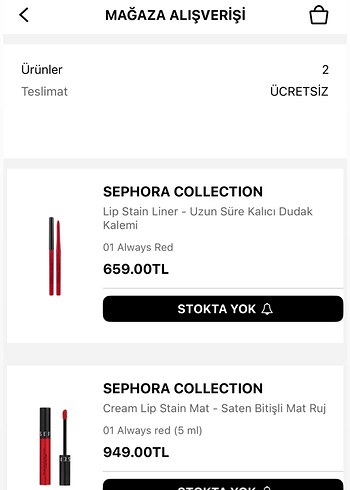 SEPHORA Kırmızı Ruj ve Kalemi - Görsel 2