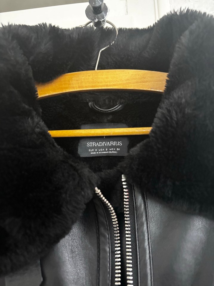 Stradivarius içi yünlü ceket - Görsel 3