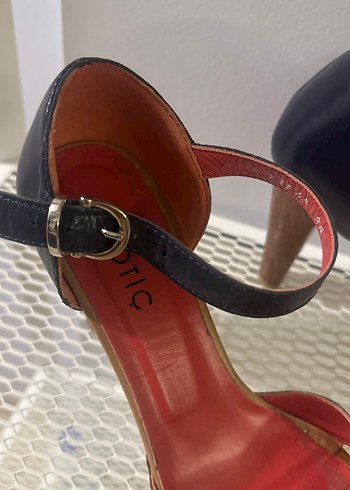 Kadın lacivert Platform Topuklu Sandalet - Görsel 2