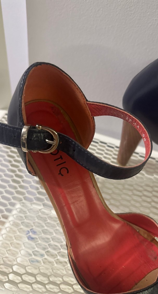 Kadın lacivert Platform Topuklu Sandalet - Görsel 2