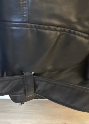 Zara Siyah Deri Biker Ceket - Görsel 10