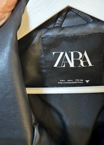 Zara Siyah Deri Biker Ceket - Görsel 12