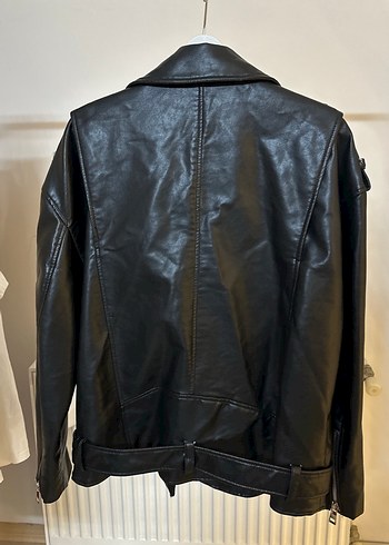 Zara Siyah Deri Biker Ceket - Görsel 9