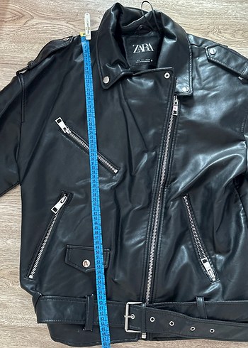 Zara Siyah Deri Biker Ceket - Görsel 13