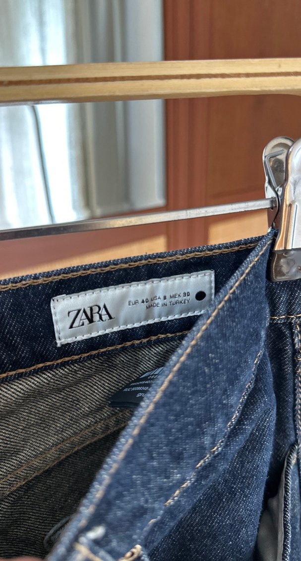 Zara lacivert kot pantolon - Görsel 4