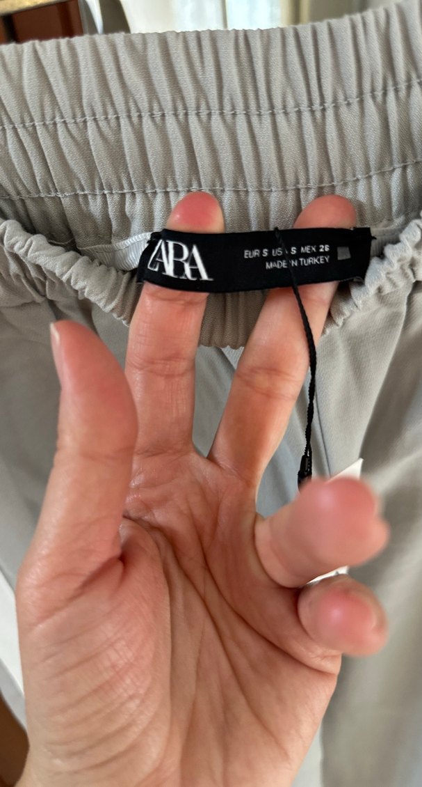 Zara Gri kumaş Pantolon - Görsel 5