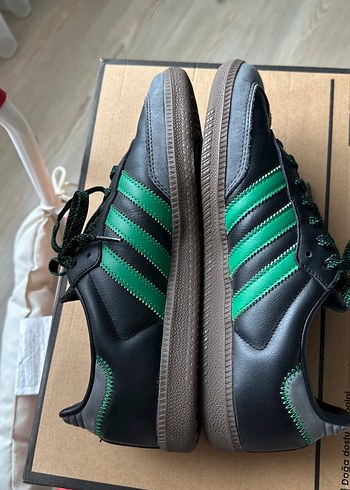 Siyah Yeşil Adidas Bağcıklı Spor Ayakkabı - Görsel 6