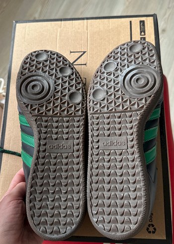 Siyah Yeşil Adidas Bağcıklı Spor Ayakkabı - Görsel 8