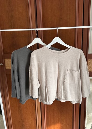 Zara 2 adet Kadın Rahat Kesim  Tişört - Görsel 2