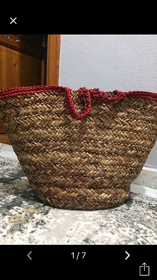 Koton marka hasır plaj çantası