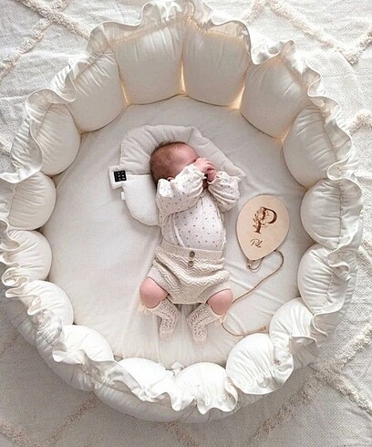 Krem tek babynest yatağı