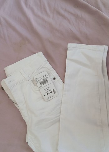 LC Waikiki Düğmeli Beyaz çocuk Keten Pantolon