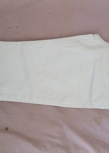10 Yaş Beden Düğmeli Beyaz çocuk Keten Pantolon