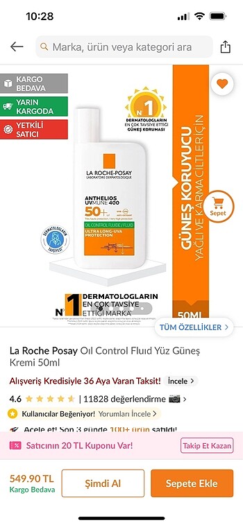 La Roche Posay Güneş Kremi
