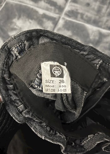 Kadın Siyah Bağlamalı Loose Fit Denim Pantolon - Görsel 3