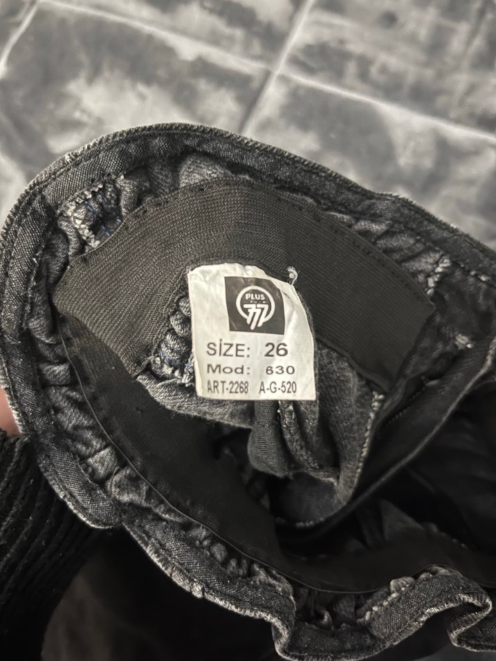 Kadın Siyah Bağlamalı Loose Fit Denim Pantolon - Görsel 3