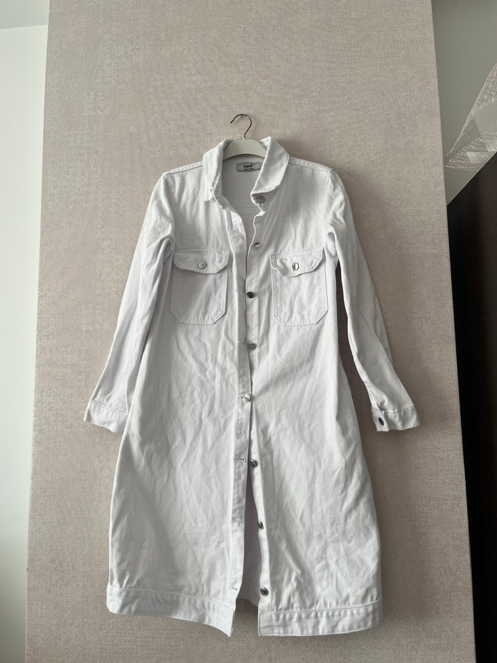 Kuşaklı Midi Denim Elbise - Görsel 4