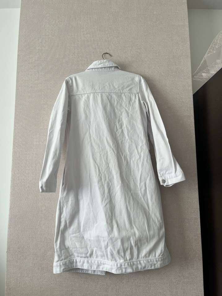 Kuşaklı Midi Denim Elbise - Görsel 5