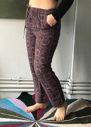 Zara Desenli Rahat Kot Pantolon 