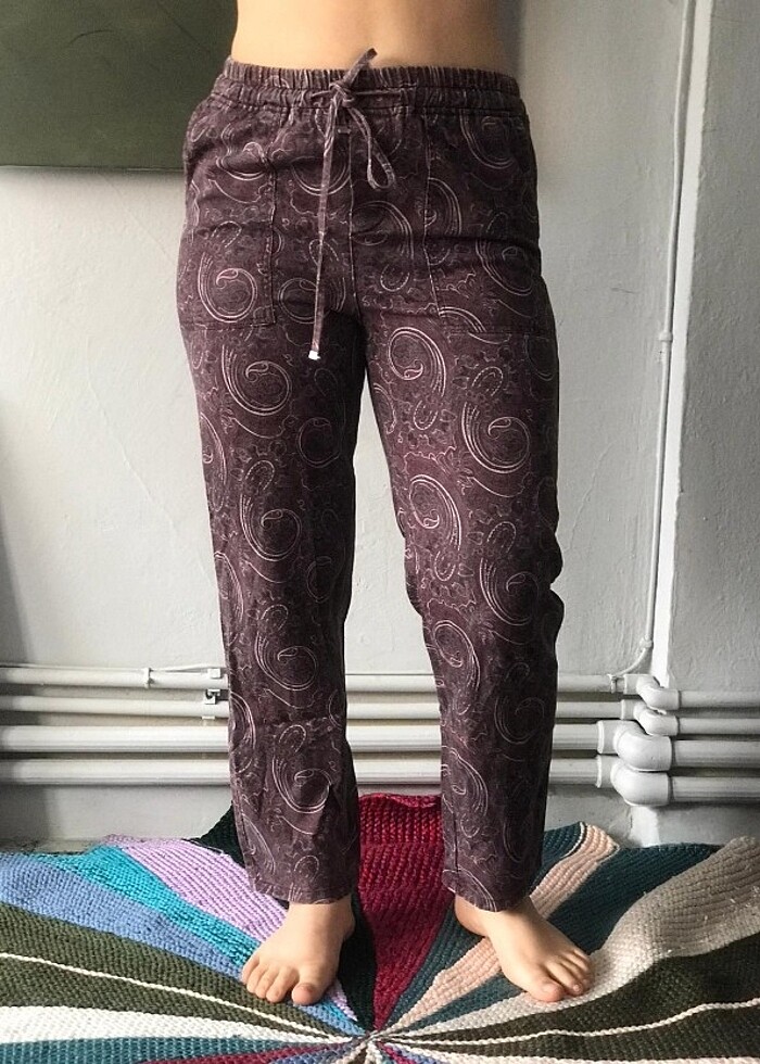 Zara Desenli Rahat Kot Pantolon - Görsel 2