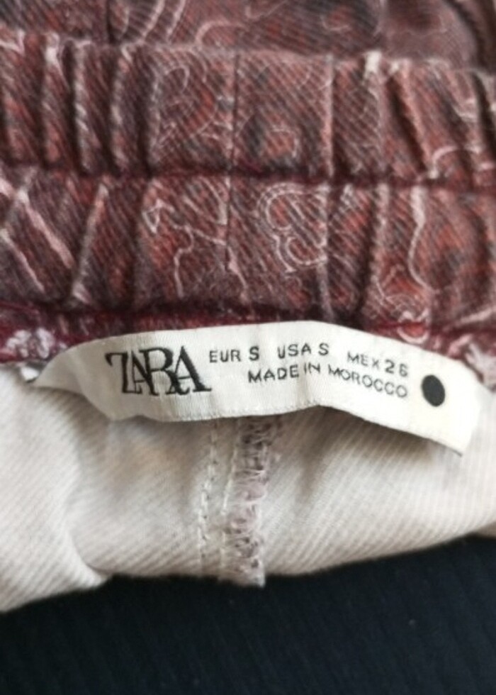 Zara Desenli Rahat Kot Pantolon - Görsel 3