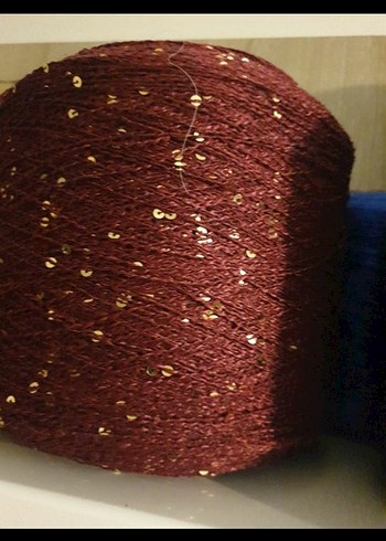 Beden bordo Renk Pul Detaylı lacivert bordo Örgü İplik