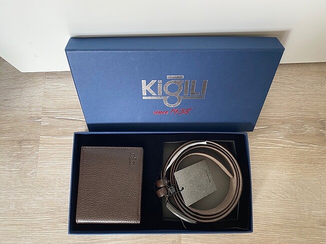 Kiğılı erkek kemer cüzdan set