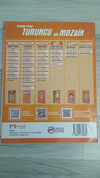 Mozaik yayınları 8. Sınıf matematik deneme
