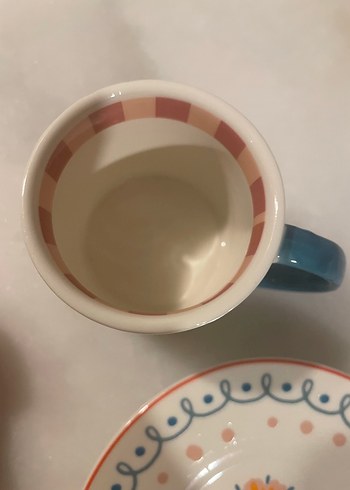  Beden çeşitli Renk Çiçek Renkli Fincan ve Tabak