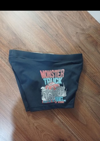 Mavi Baskılı Erkek Çocuk Mayo Şortu - Görsel 4